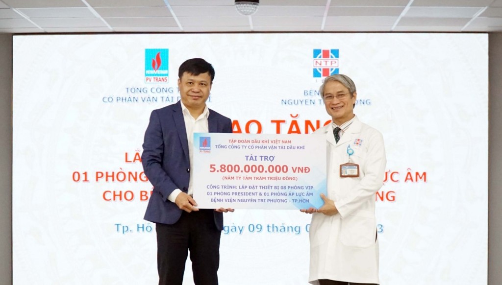 PVTrans trao tặng công trình, thiết bị y tế cho Bệnh viện Nguyễn Tri Phương