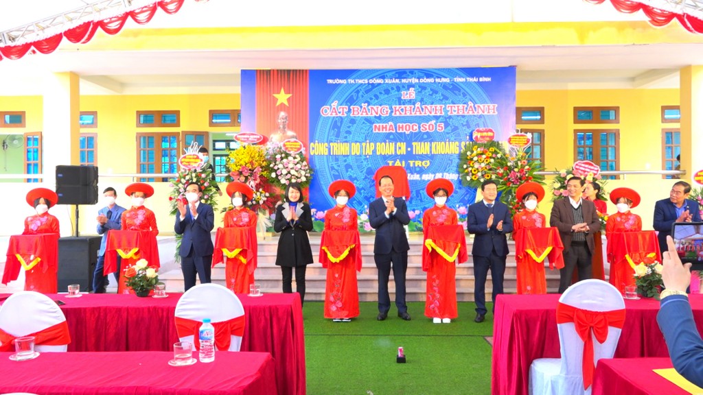 Khánh thành trường tiểu học tại Thái Bình do TKV tài trợ kinh phí