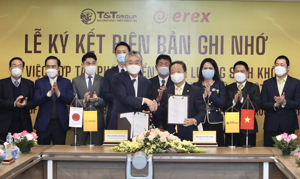 T&T Group và Tập đoàn EREX hợp tác phát triển điện sinh khối