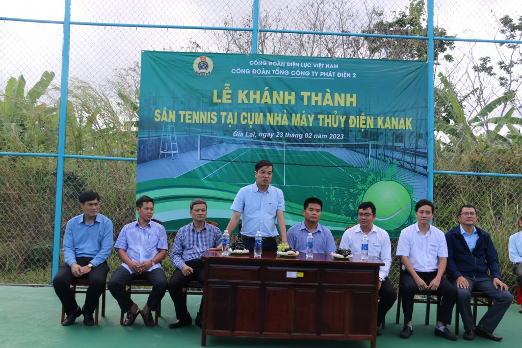 Công đoàn Thủy điện An Khê - Ka Nak gắn biển ‘Mái ấm công đoàn’ và khánh thành sân Tennis