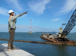 Đẩy nhanh tiến độ công trình dự án đường dây 220 kV Kiên Bình - Phú Quốc