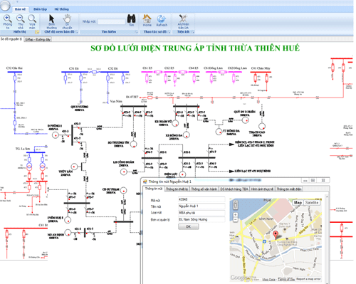 Giới thiệu chức năng quản lý sơ đồ nguyên lý trong phần mềm quản lý lưới điện