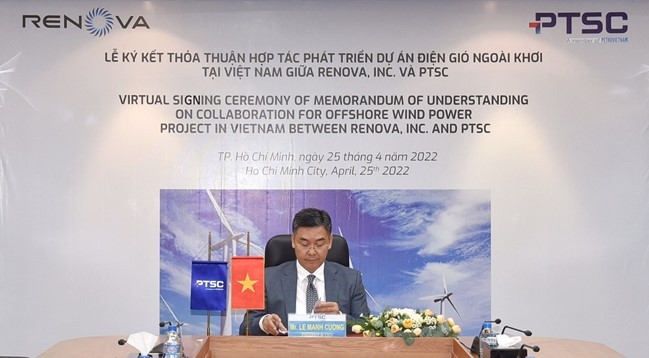 PTSC và RENOVA hợp tác thực hiện dự án điện gió ngoài khơi Việt Nam
