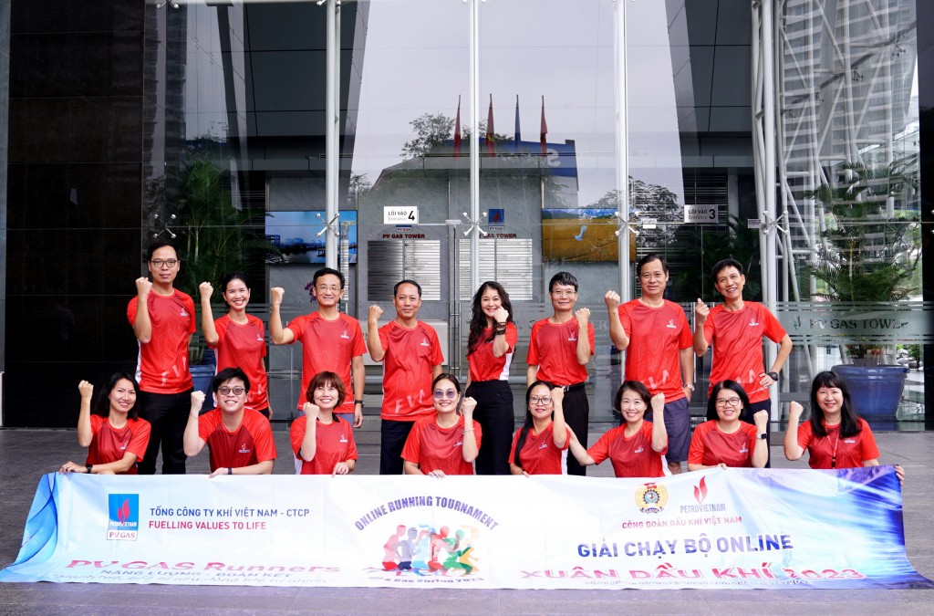 Đội tuyển PV GAS nhanh chóng nhập cuộc Giải Chạy bộ online ‘Xuân Dầu khí 2023’