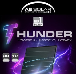 AE Solar ra mắt dòng sản phẩm tấm pin năng lượng mặt trời Thunder