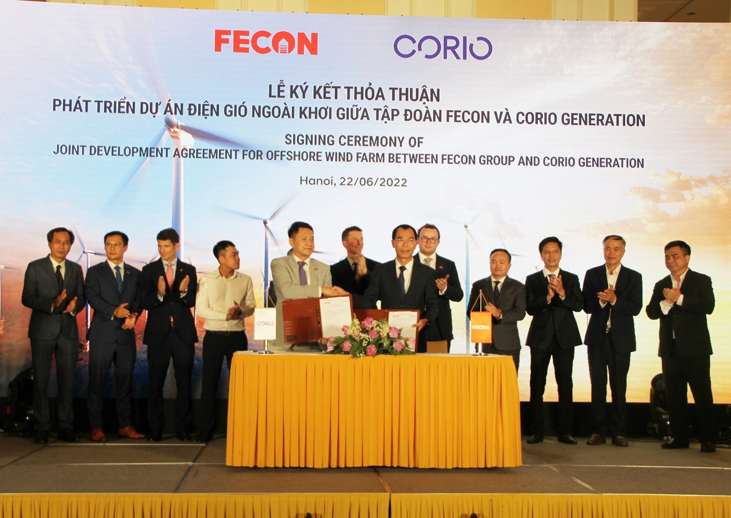 FECON và Corio Generation hợp tác phát triển dự án điện gió ngoài khơi Vũng Tàu