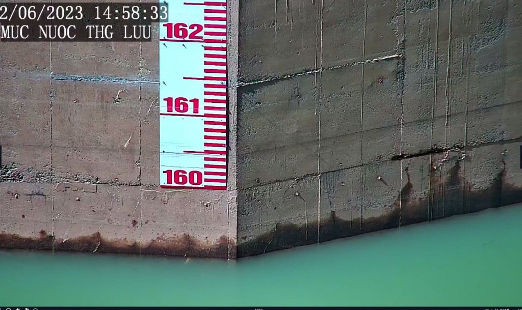 Nước hồ Thuỷ điện Bản Vẽ xuống mức thấp nhất (kể từ khi đi vào vận hành)