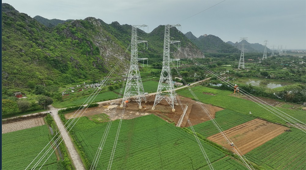 Dự án đường dây 500kV mạch 3 (Nam Định - Thanh Hóa) đủ điều kiện đóng điện
