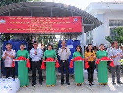 EVNGENCO 3 trao tặng 2 hệ thống lọc nước nhiễm mặn cho tỉnh Tiền Giang