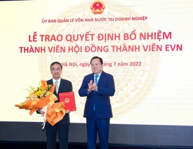 Trao quyết định bổ nhiệm Thành viên HĐTV Tập đoàn Điện lực Việt Nam