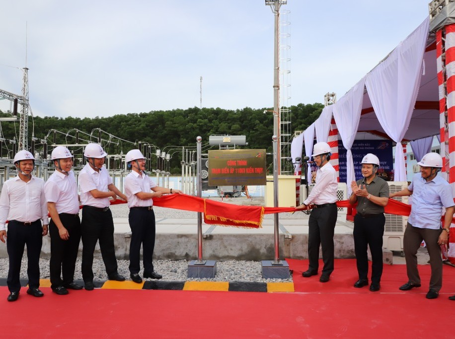 Khánh thành dự án đường dây và Trạm biến áp 110 kV Kiến Thụy (Hải Phòng)