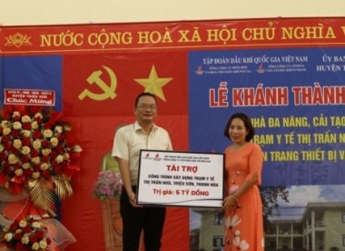 PVTrans tham gia tài trợ kinh phí xây dựng trạm y tế tại Thanh Hóa