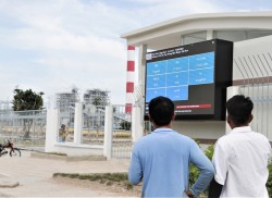 Công ty Nhiệt điện Vĩnh Tân đưa vào sử dụng Bảng điện tử thông số môi trường