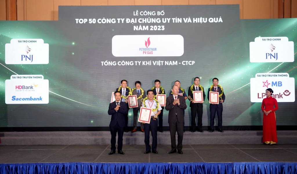 PV GAS trong Top 50 công ty đại chúng uy tín và hiệu quả năm 2023