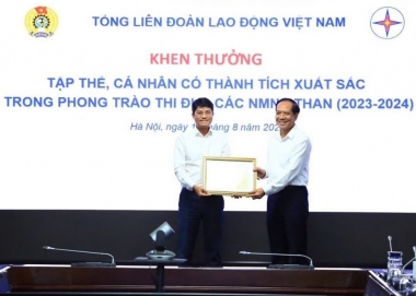 Nhiệt điện Nghi Sơn được nhận bằng khen trong phong trào thi đua các nhà máy điện than