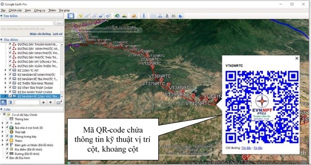 Ứng dụng phần mềm ‘Google Earth Pro’ tại Truyền tải điện Ninh Thuận