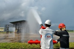Diễn tập phương án chữa cháy tại Nhà máy lọc dầu Dung Quất