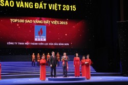 BSR nhận giải thưởng Sao Vàng đất Việt năm 2015