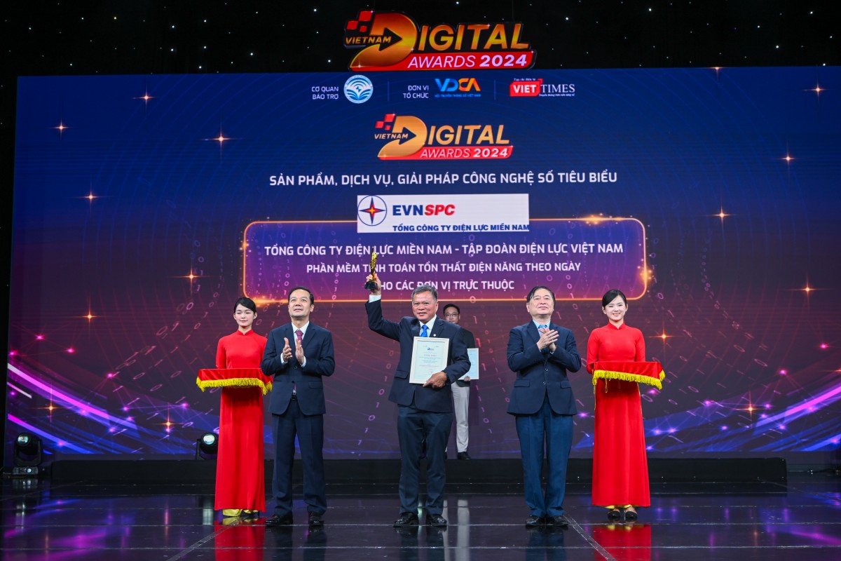 EVNSPC được vinh danh tại lễ trao Giải thưởng chuyển đổi số Việt Nam năm 2024