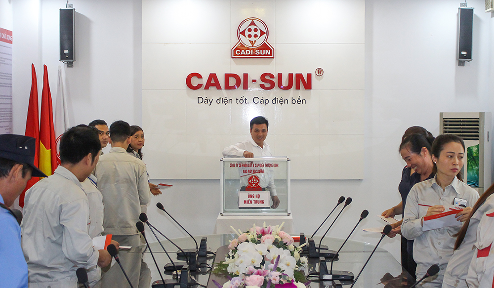 CADI-SUN chung tay ủng hộ đồng bào lũ lụt miền Trung