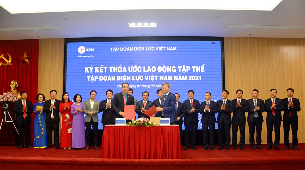 Ký kết Thỏa ước lao động tập thể Tập đoàn Điện lực Việt Nam năm 2021