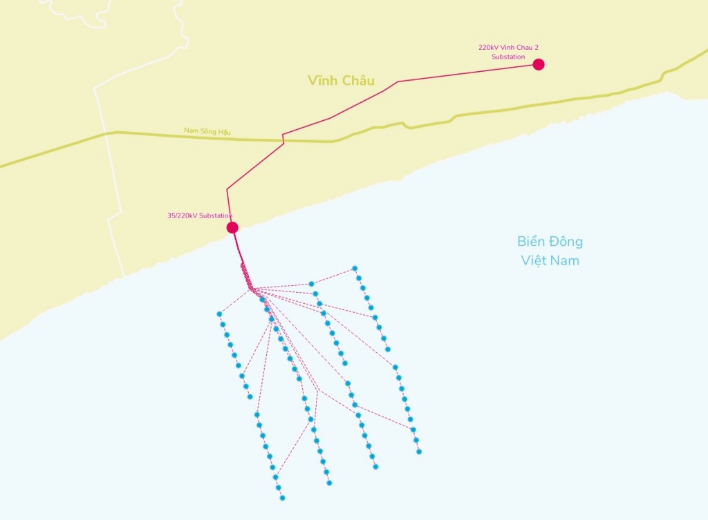 Cụm điện gió ngoài khơi Phú Cường Sóc Trăng được cấp chứng nhận đầu tư