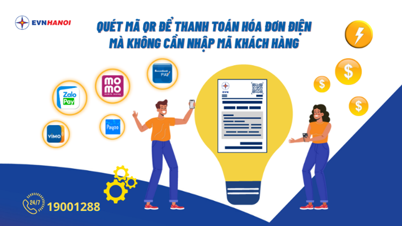Tỷ lệ thanh toán tiền điện không dùng tiền mặt tại Hà Nội lên đến 99,71%