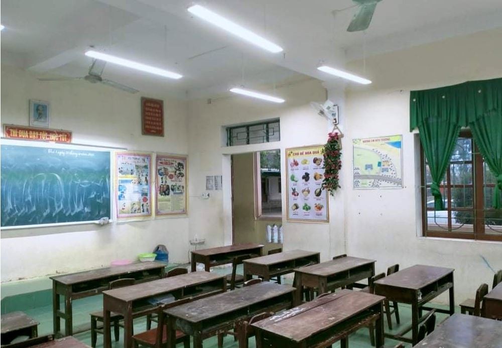Mô hình lớp học đạt ánh sáng tiêu chuẩn, tiết kiệm điện ở Nghệ An