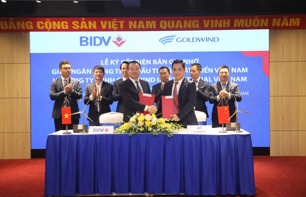 Goldwind và BIDV hợp tác hỗ trợ các dự án điện gió tại Việt Nam