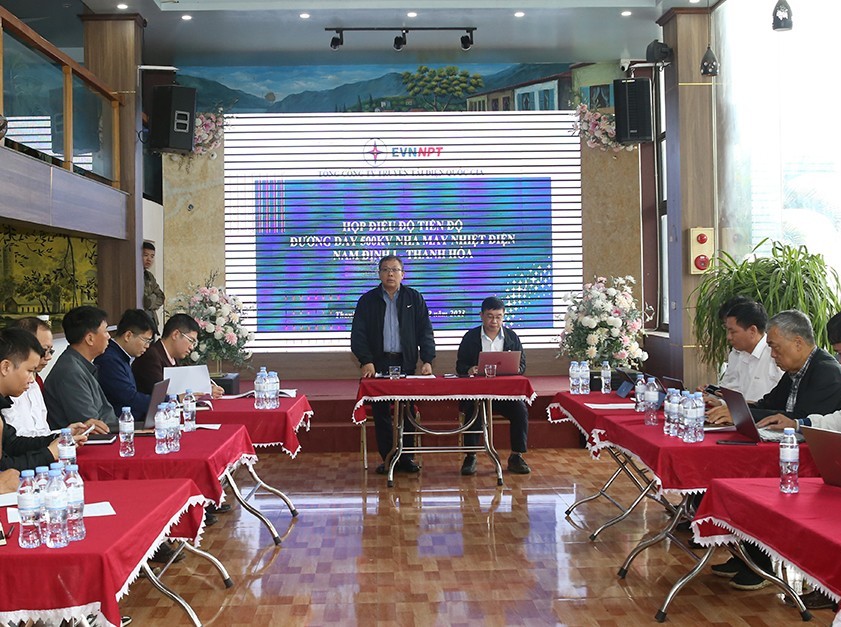 Họp điều độ tiến độ dự án đường dây 500 kV Nam Định - Thanh Hóa
