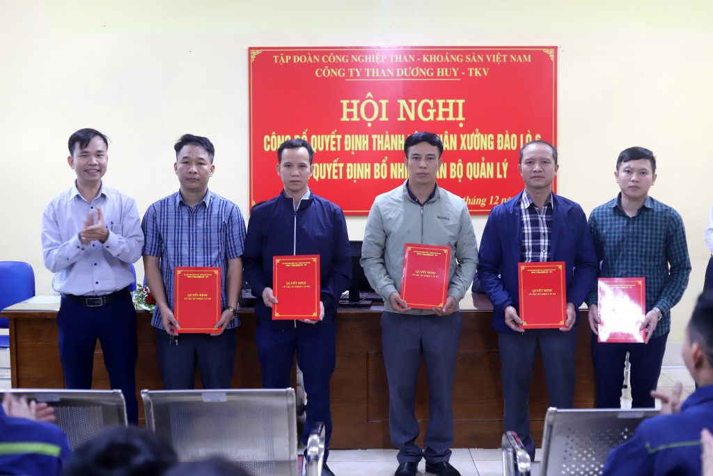 Công ty Than Dương Huy thành lập Phân xưởng Đào lò 6