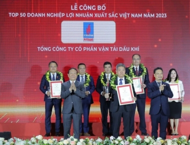 PVTrans trong Top 50 doanh nghiệp lợi nhuận xuất sắc Việt Nam năm 2023
