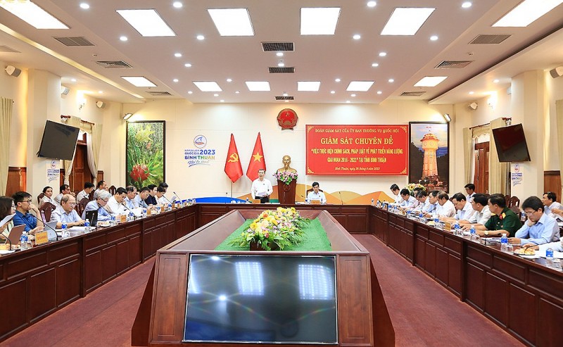 UBTV Quốc hội làm việc với tỉnh Bình Thuận về chính sách, pháp luật phát triển năng lượng