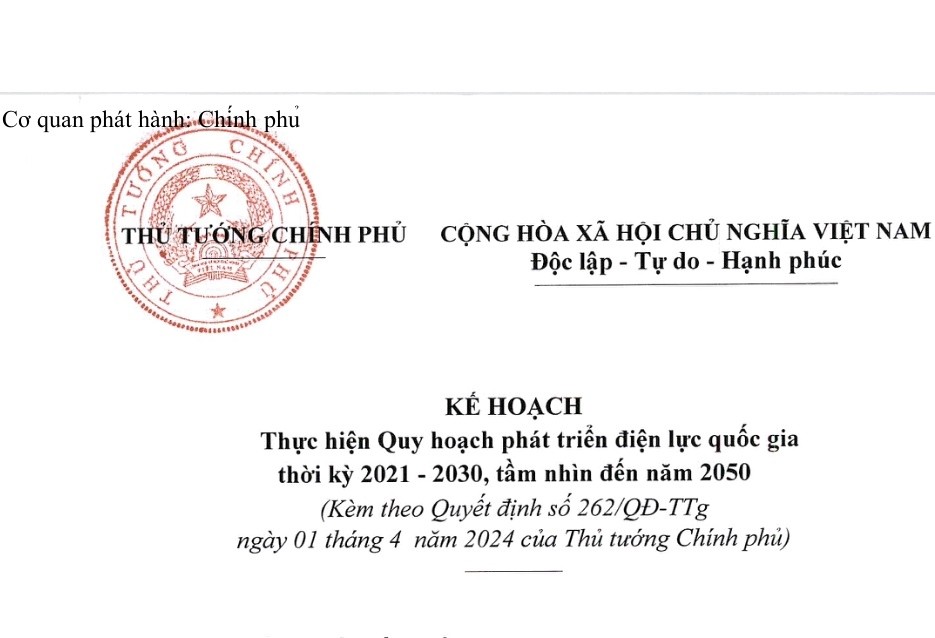 Ban hành Kế hoạch thực hiện Quy hoạch điện VIII