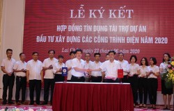Ký hợp đồng tín dụng cho 11 dự án lưới điện ở Lai Châu
