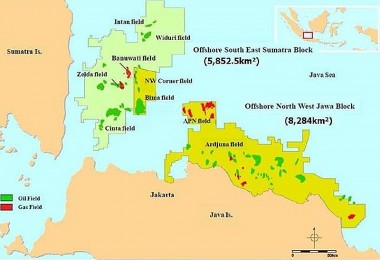 PV DRILLING II vào vị trí giàn đầu giếng của PHE ONWJ trên biển Indonesia