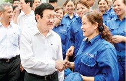 Chủ tịch nước Trương Tấn Sang thăm và làm việc tại Công ty CP Than Vàng Danh - Vinacomin